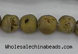 CNG2011 15.5 inches 8*10mm - 10*14mm nuggets plated druzy agate beads