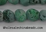 CNG2016 15.5 inches 8*10mm - 10*14mm nuggets plated druzy agate beads