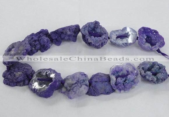 CNG2159 15.5 inches 25*35mm - 35*40mm nuggets druzy agate beads