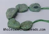 CNG2174 7.5 inches 25*35mm - 35*40mm freeform druzy agate beads