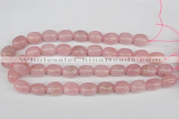 CNG22 15.5 inches 12*17mm nuggets rose quartz gemstone beads