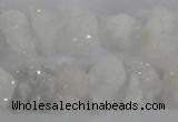 CNG2207 15.5 inches 10*14mm - 13*18mm nuggets plated druzy quartz beads