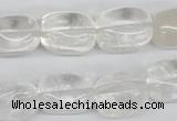 CNG23 15.5 inches 12*17mm nuggets white crystal gemstone beads