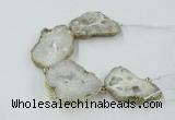 CNG2310 7.5 inches 25*35mm - 35*40mm freeform druzy agate beads