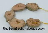 CNG2311 7.5 inches 25*35mm - 35*40mm freeform druzy agate beads