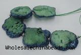 CNG2360 7.5 inches 40*50mm - 55*60mm freeform druzy agate beads