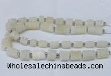 CNG2430 15.5 inches 11*14mm - 14*20mm tube druzy quartz beads