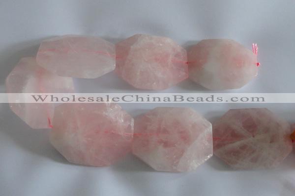 CNG2540 48*58mm – 50*60mm nuggets rose quartz beads wholesale