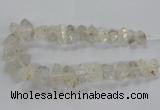 CNG2577 15.5 inches 10*20mm - 15*35mm faceted nuggets white crystal beads