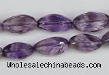 CNG26 15.5 inches 10*20mm faceted nuggets amethyst gemstone beads