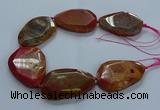 CNG2655 15.5 inches 38*48mm - 42*55mm freeform agate beads