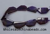 CNG2741 15.5 inches 28*40mm - 30*45mm freeform agate beads