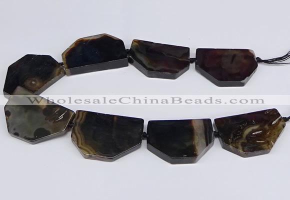 CNG2751 15.5 inches 30*45mm - 35*50mm freeform agate beads