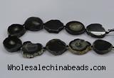 CNG2781 15.5 inches 30*35mm - 35*40mm freeform agate beads