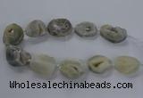 CNG2806 15.5 inches 25*35mm - 30*45mm freeform druzy agate beads