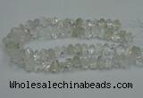 CNG2823 10*14mm - 13*18mm faceted nuggets white crystal beads