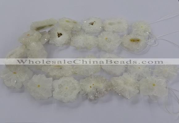 CNG2846 15.5 inches 30*40mm - 45*50mm freeform druzy agate beads