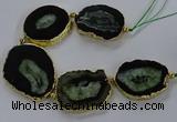 CNG2856 8 inches 35*45mm - 45*55mm freeform druzy agate beads