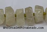 CNG2941 15.5 inches 10*15mm - 20*30mm nuggets plated white crystal beads