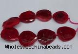 CNG2960 15.5 inches 42*45mm - 45*50mm faceted freeform agate beads