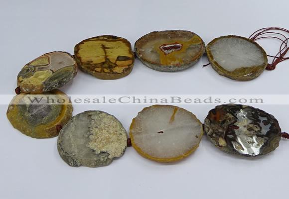 CNG3030 15.5 inches 35*40mm - 45*50mm freeform druzy agate beads