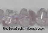 CNG308 15.5 inches 10*18mm faceted nuggets amethyst gemstone beads