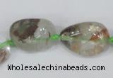 CNG312 15.5 inches 10*12mm – 18*25mm nuggets green-phantom beads