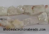 CNG3150 15.5 inche 8*15mm - 11*20mm freeform plated druzy agate beads