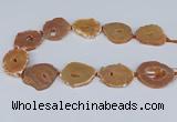 CNG3182 15.5 inches 30*35mm - 35*40mm freeform plated druzy agate beads