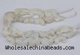 CNG3306 20*30mm - 30*45mm freeform plated druzy agate beads