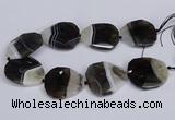 CNG3344 15.5 inches 40*45mm - 45*50mm faceted freeform agate beads