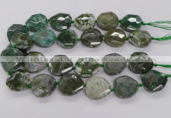 CNG3403 15.5 inches 28*30mm - 30*32mm faceted freeform agate beads