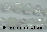 CNG341 15.5 inches 8*10mm - 15*18mm faceted nuggets white crystal beads