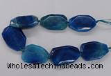 CNG3412 15.5 inches 38*50mm - 40*55mm faceted freeform agate beads