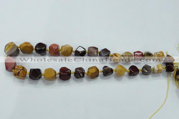 CNG343 15.5 inches 8*10mm - 15*18mm faceted nuggets mookaite jasper beads