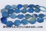 CNG3485 20*25mm - 30*35mm freeform chrysanthemum agate beads