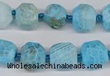 CNG3502 15.5 inches 12mm - 14mm faceted nuggets agate beads