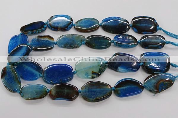 CNG3516 15.5 inches 20*25mm - 25*35mm freeform agate slab beads