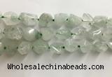 CNG3540 15.5 inches 8*12mm - 10*14mm nuggets green quartz beads