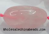 CNG358 15.5 inches 25*40mm - 40*60mm nuggets rose quartz beads