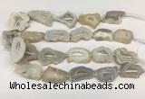 CNG3635 15.5 inches 22*30mm - 30*40mm freeform druzy agate beads