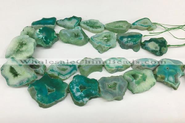 CNG3642 15.5 inches 22*30mm - 30*40mm freeform druzy agate beads