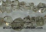 CNG366 15.5 inches 10*20mm faceted nuggets smoky quartz beads