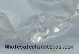 CNG421 15.5 inches 15*20mm - 18*28mm nuggets white crystal beads