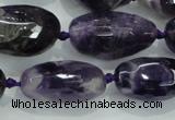 CNG476 15.5 inches 15*20mm - 25*35mm faceted nuggets amethyst beads