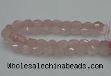 CNG5003 15.5 inches 12*16mm - 15*20mm faceted nuggets rose quartz beads