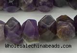 CNG5052 13*18mm - 15*20mm faceted nuggets dogtooth amethyst beads