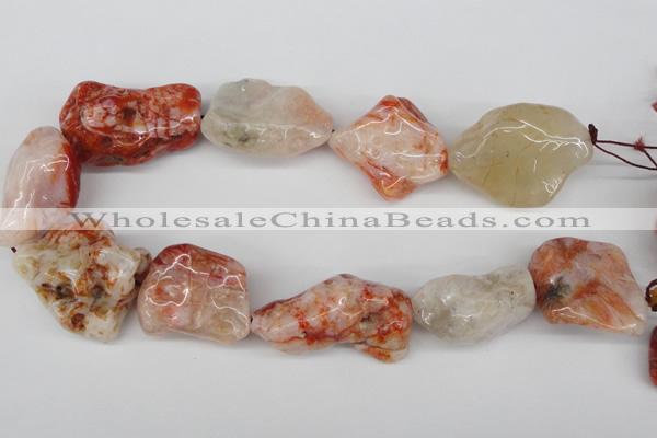 CNG51 15.5 inches 25*35mm nuggets agate gemstone beads