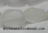 CNG5112 15.5 inches 14*20mm - 18*25mm freeform matte white crystal beads