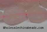 CNG5114 15.5 inches 14*20mm - 18*25mm freeform matte rose quartz beads